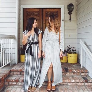 Long Black and White Dress
